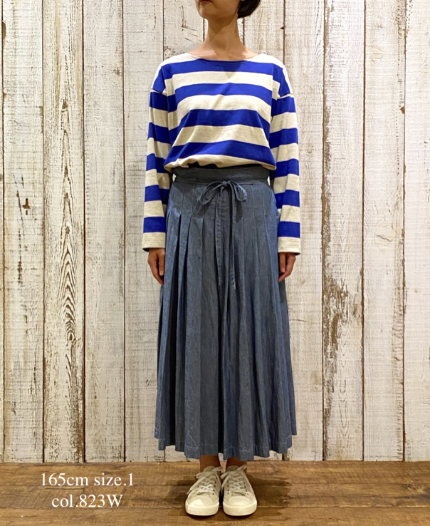 NLA1961 (カットソー) WIDE STRIPE L/SL DROP SHOULDER BASQUE SHIRT