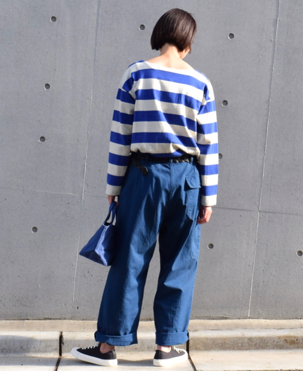 NLA1961 (カットソー) WIDE STRIPE L/SL DROP SHOULDER BASQUE SHIRT