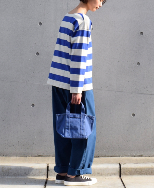 NLA1961 (カットソー) WIDE STRIPE L/SL DROP SHOULDER BASQUE SHIRT