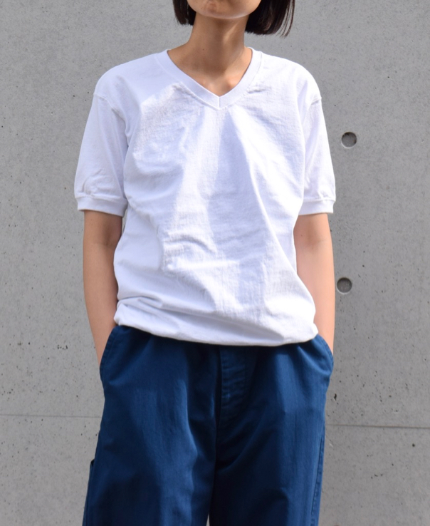 NGW1701 (Tシャツ) COTTON 7.2oz V-NECK S/SL CUFF AND BOTTOM RIB