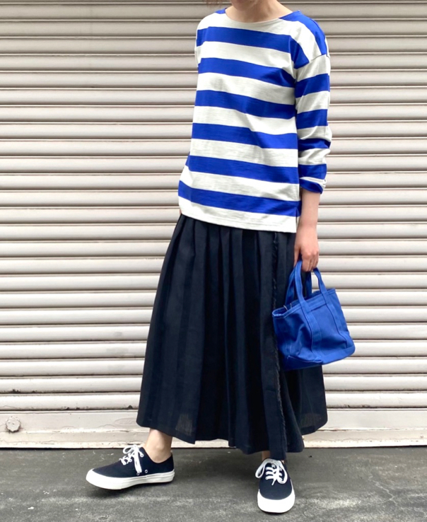 NLA1961 (カットソー) WIDE STRIPE L/SL DROP SHOULDER BASQUE SHIRT