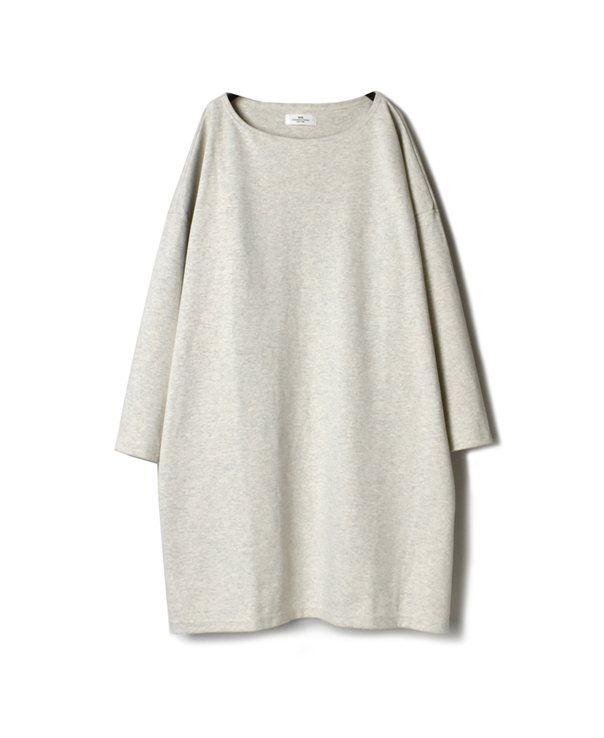 GNSL21552 MILANO RIB BOAT NECK OVERSIZED TUNIC WITH SLIT