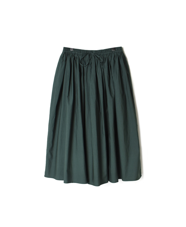 NMDS21555 40’S ORGANIC POPLIN GATHERED SKIRT WITH LINING