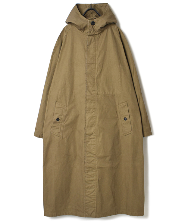 NHT2151DT HEAVY WEIGHT COTTON TWILL OVERDYE HOODED COAT