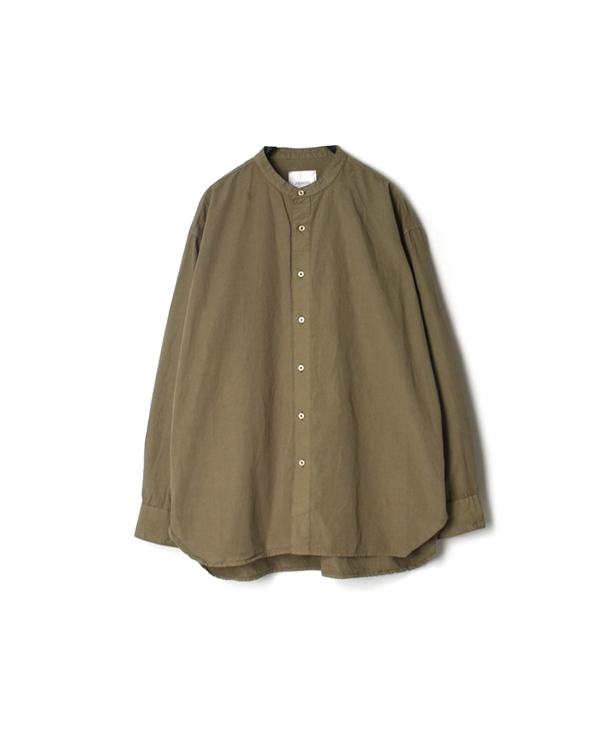 INAM1702PD 40’S POPLIN UTILITY BANDED COLLAR SHIRT