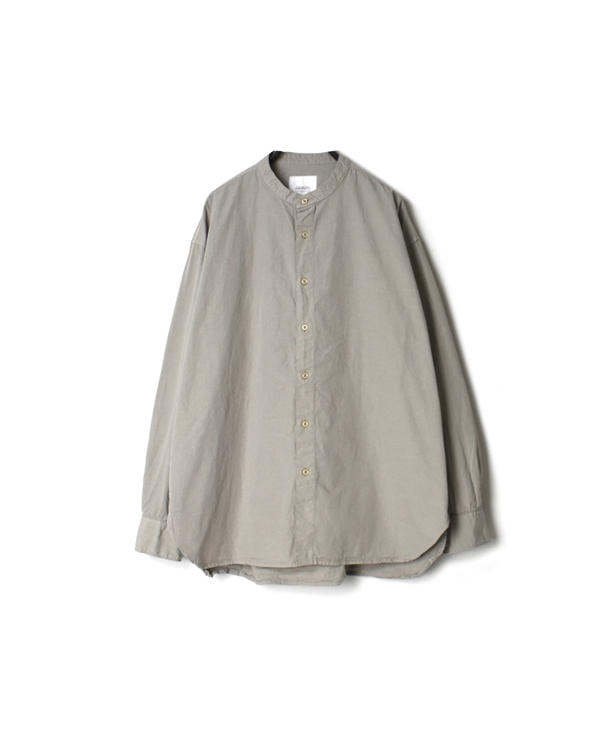 INAM1702PD 40’S POPLIN UTILITY BANDED COLLAR SHIRT