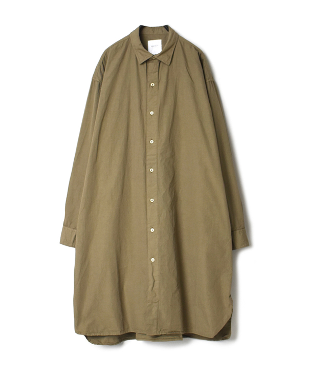 INAM2001PD 40’S POPLIN UTILITY REGULAR COLLAR LONG SHIRT