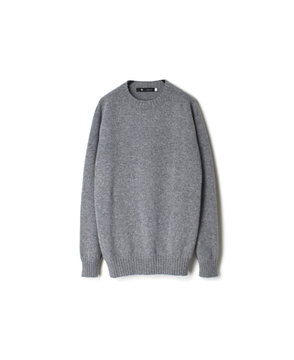 HNMDS2151 CASHMERE CREW-NECK SADDLE SHOULDER PULLOVER