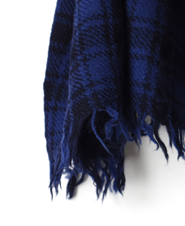 NSL21501 (ストール) BOILED WOOL 2TONE CHECK STOLE