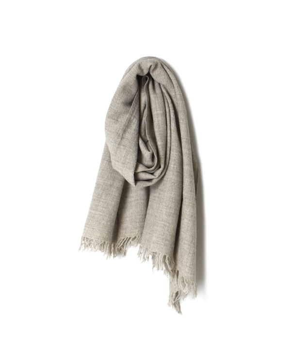 NSL17601 MELANGE BOILED WOOL PLAIN STOLE