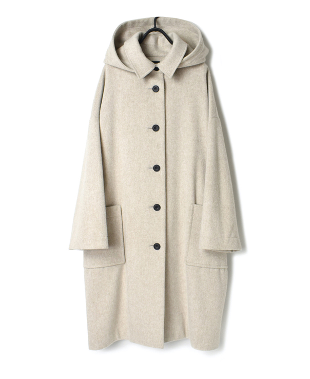 JNMDS1951B WOOL DETACHABLE HOODED COAT