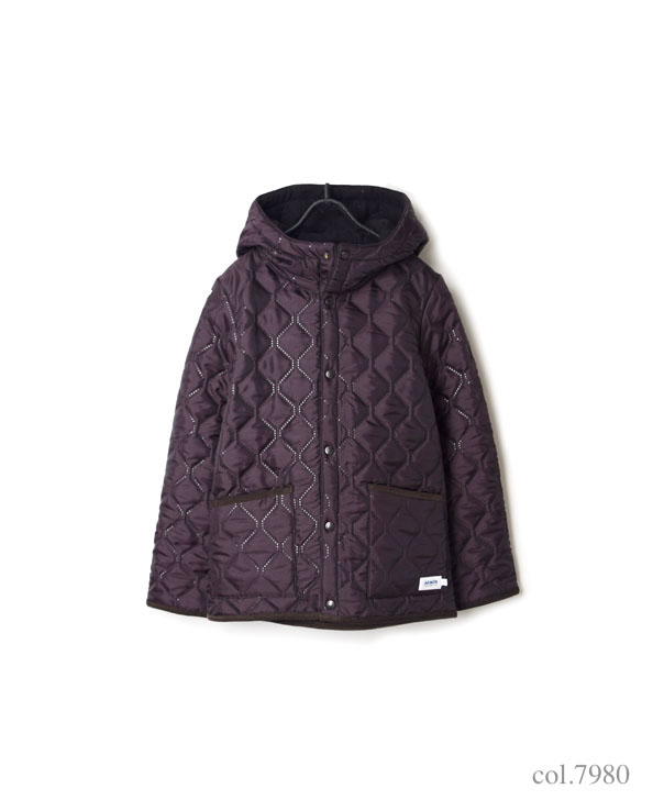 NAM1752 PLAIN HEAT QUILT REVERSIBLE HOODED JKT