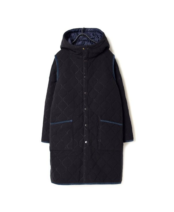 NAM1753 (コート) POLYxFLEECE HEAT QUILT REVERSIBLE HOODED COAT