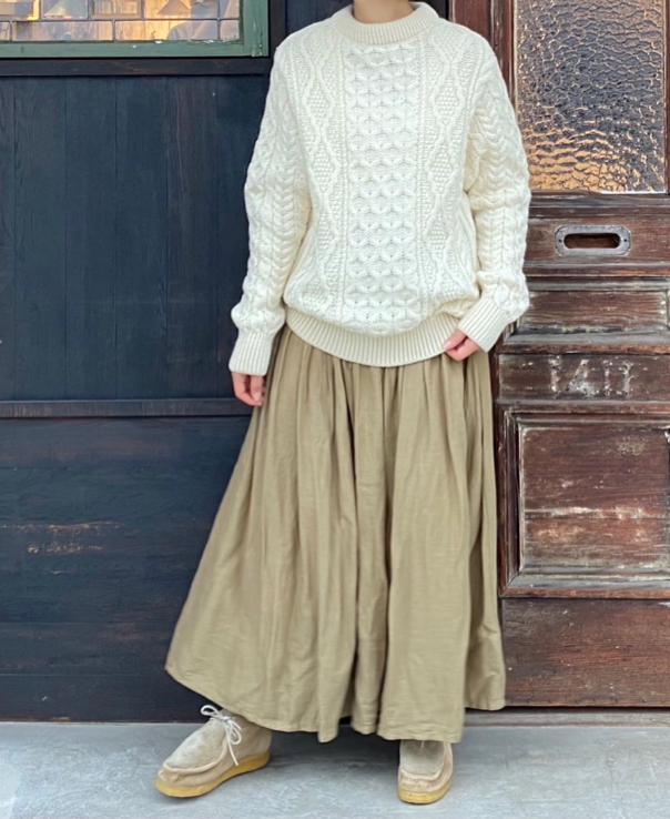 CHT2051 (ニット) WOOL ARAN CREW PULLOVER