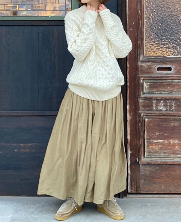 CHT2051 (ニット) WOOL ARAN CREW PULLOVER