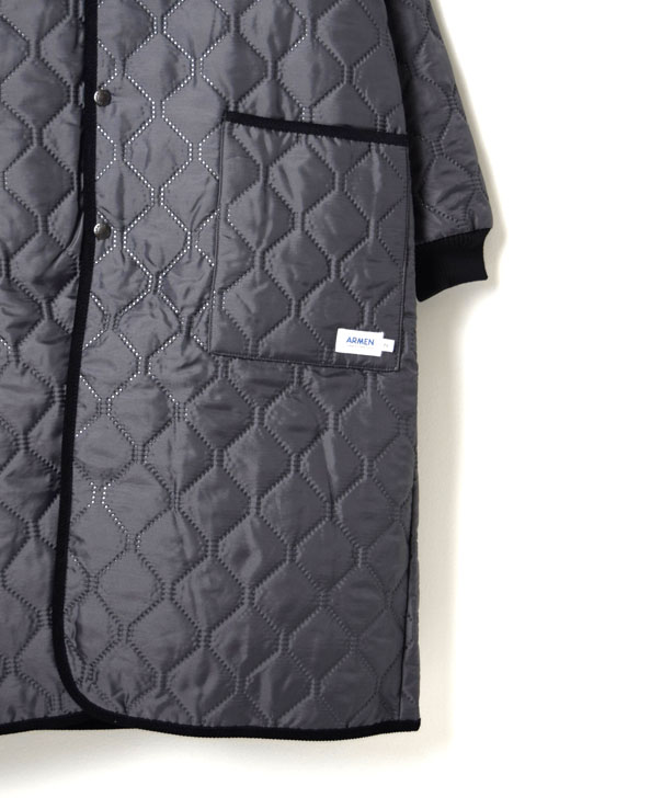 NAM2154PP (コート) POLY×POLY HEAT QUILT OVERSIZED HOODED COAT WITH RIBBED CUFF