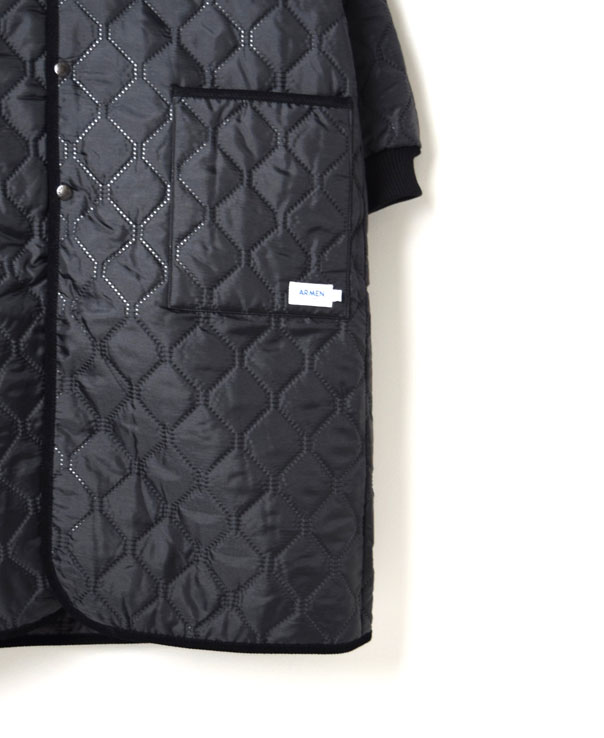 NAM2154PP (コート) POLY×POLY HEAT QUILT OVERSIZED HOODED COAT WITH RIBBED CUFF