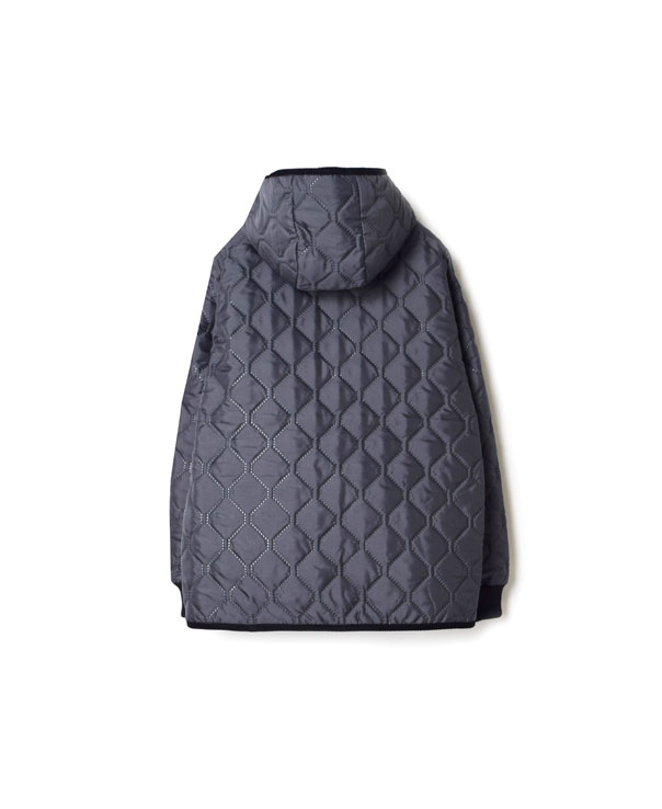 NAM2153PP (ジャケット) POLY×POLY HEAT QUILT OVERSIZED HOODED JACKET WITH RIBBED CUFF