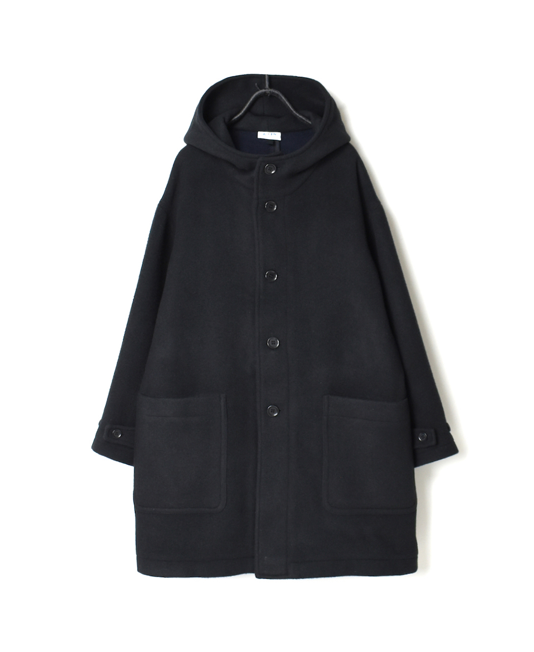 PNAM1652PC MELTON DOUBLE FACE HOODED COAT