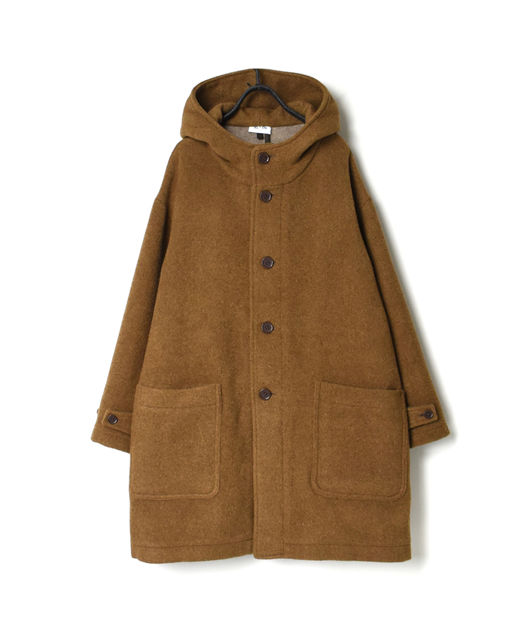 PNAM1652PC MELTON DOUBLE FACE HOODED COAT