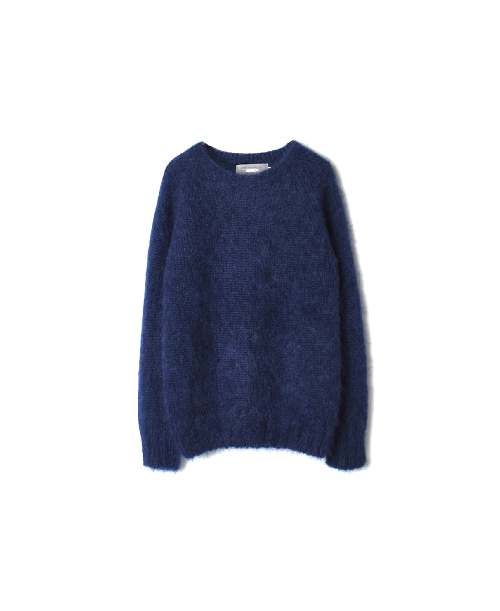 JNAMP1661 KID MOHAIR CREW NECK SADDLE SHOULDER P/O