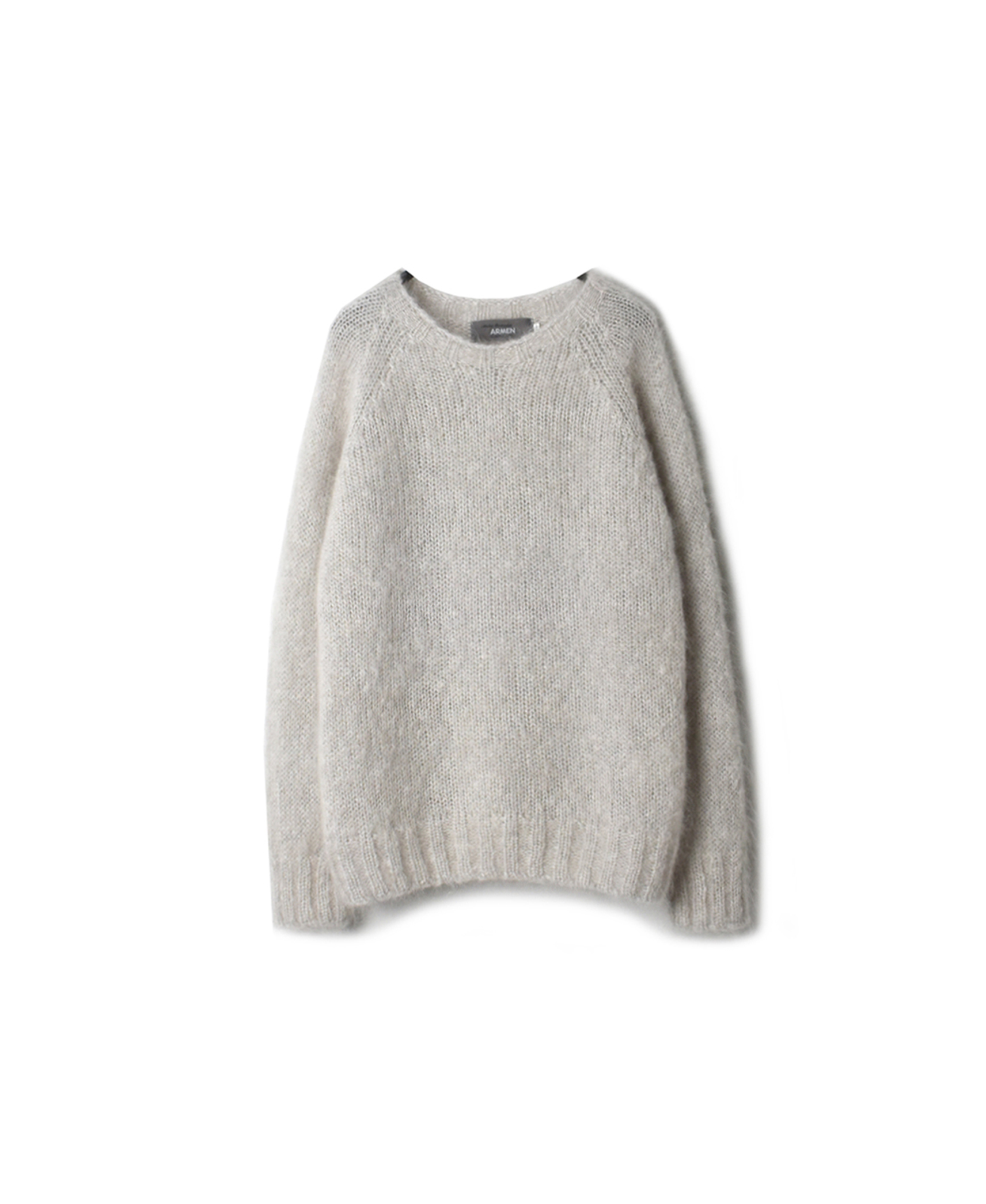 JNAMP1661 KID MOHAIR CREW NECK SADDLE SHOULDER P/O