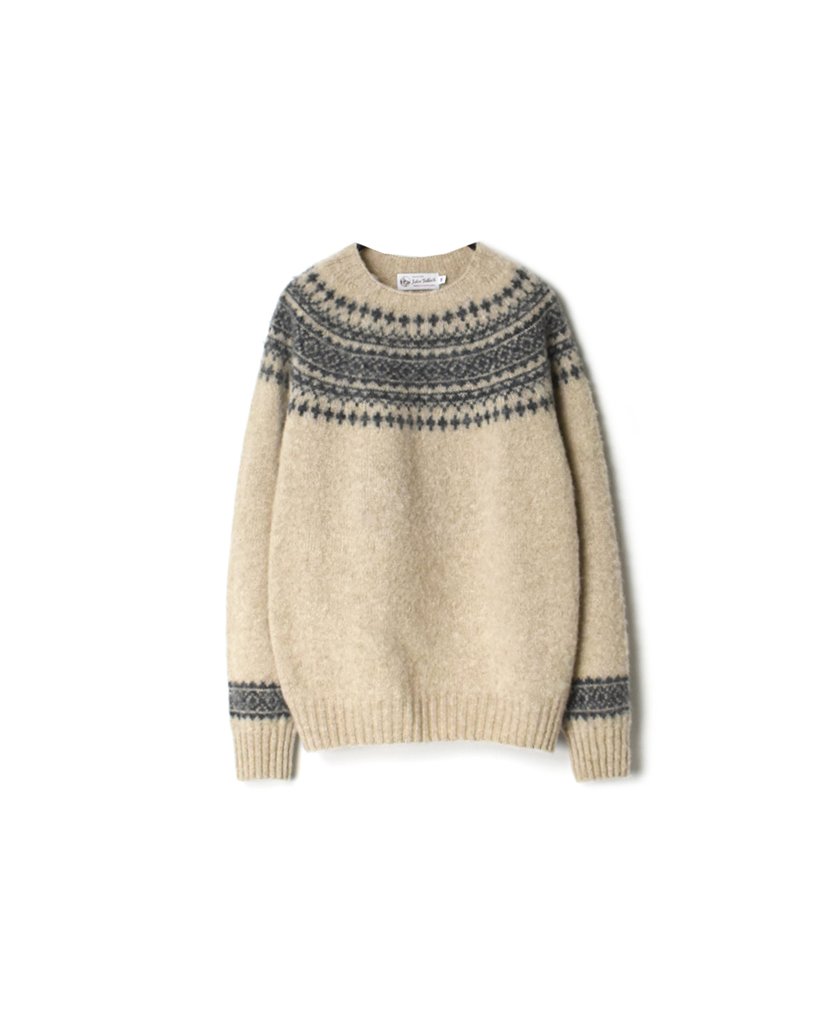 NJT1661 (ニット) HEAVY BRUSH NORDIC CREW NECK PULLOVER