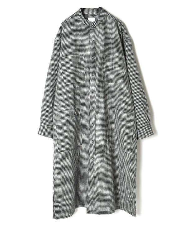 MDSH2152 BOILED WOOL PLAIN & CHECK 4 POCKET LONG JACKET