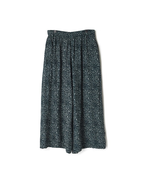 NMDS21545 BOILED WOOL FLOWER PRINT EASY PANTS