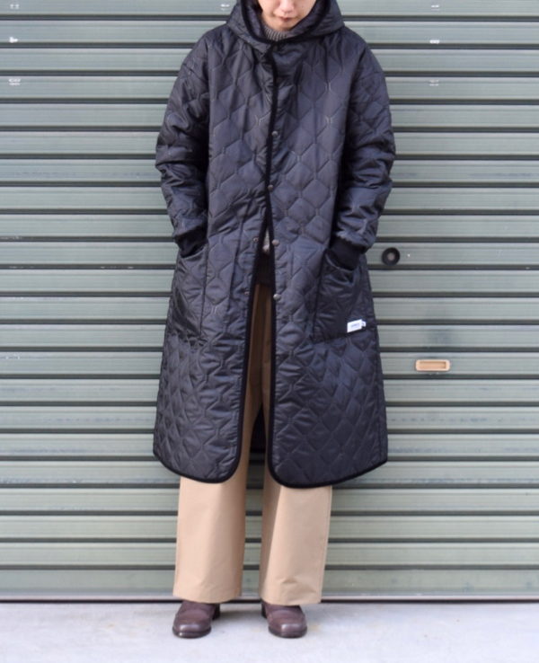 NAM2154PP (コート) POLY×POLY HEAT QUILT OVERSIZED HOODED COAT WITH RIBBED CUFF