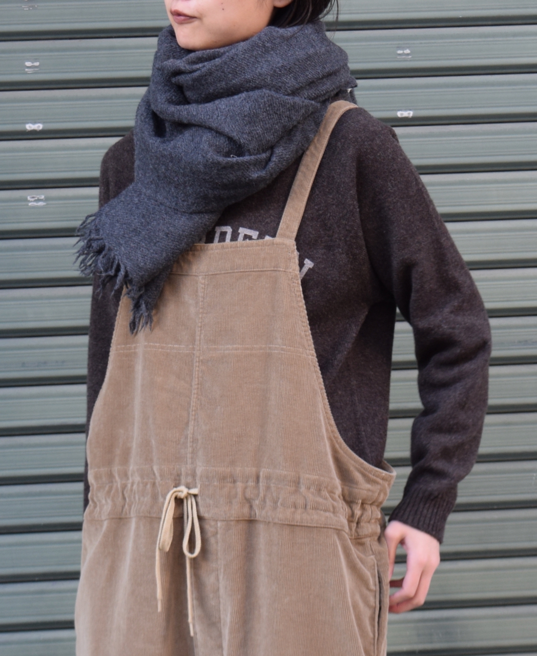 NSL17601 (ストール) MELANGE BOILED WOOL PLAIN STOLE