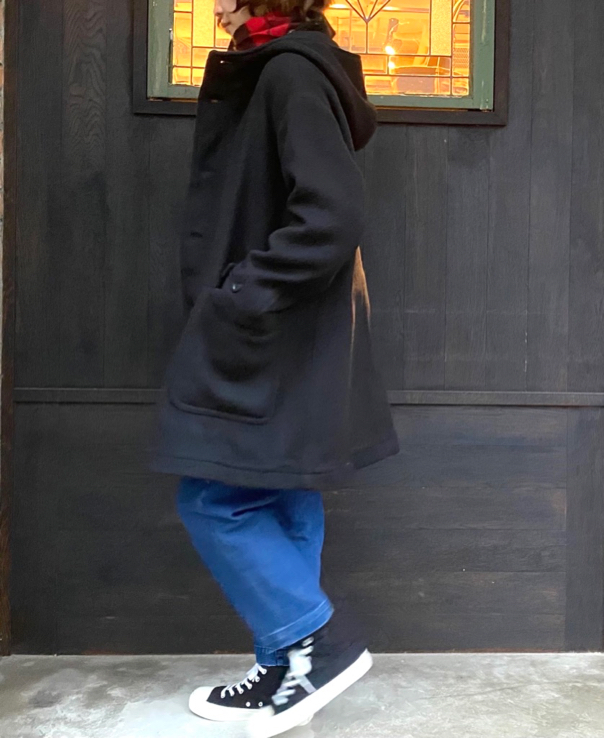 double face hooded coat