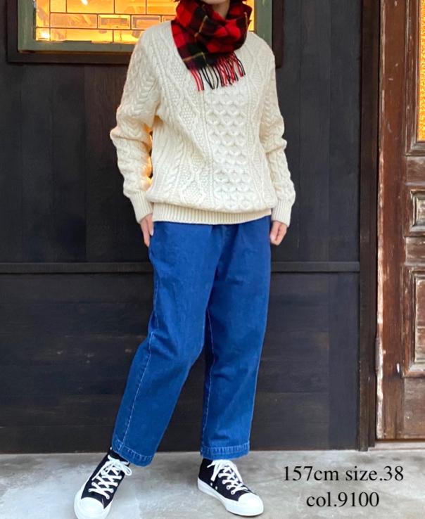 CHT2051 (ニット) WOOL ARAN CREW PULLOVER
