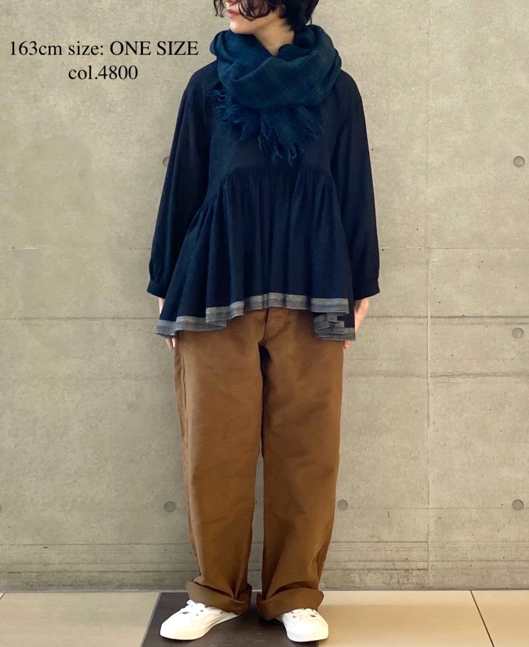 NSL21501 (ストール) BOILED WOOL 2TONE CHECK STOLE