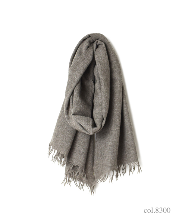 NSL17601 (ストール) MELANGE BOILED WOOL PLAIN STOLE