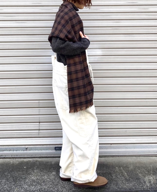 ●SNAM2152 (ストール) COTTON FLANNEL OVERDYED STOLE