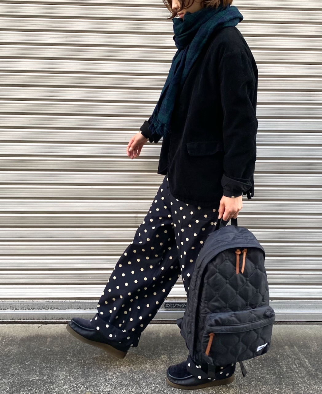 NSL21501 (ストール) BOILED WOOL 2TONE CHECK STOLE