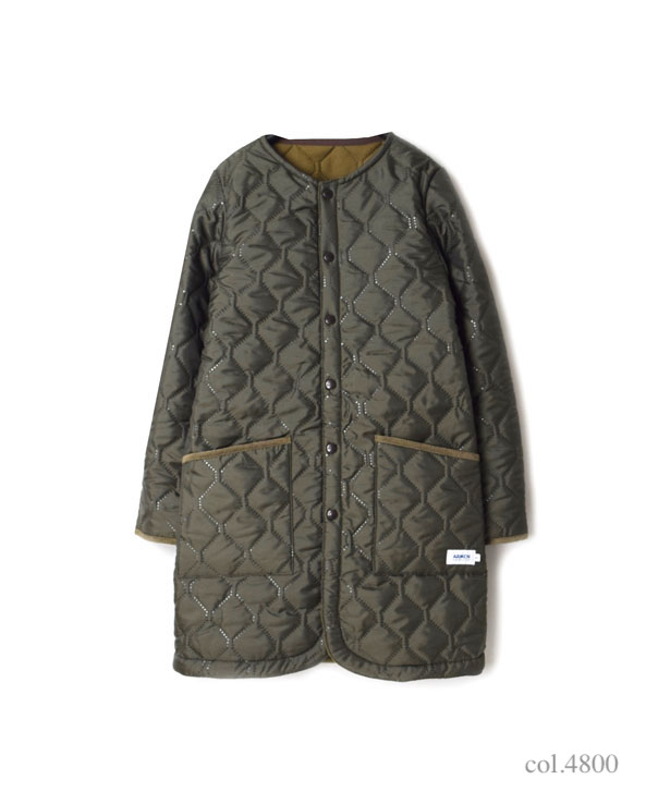 NAM1651 (コート) PLAIN HEAT QUILT NO COLLAR COAT