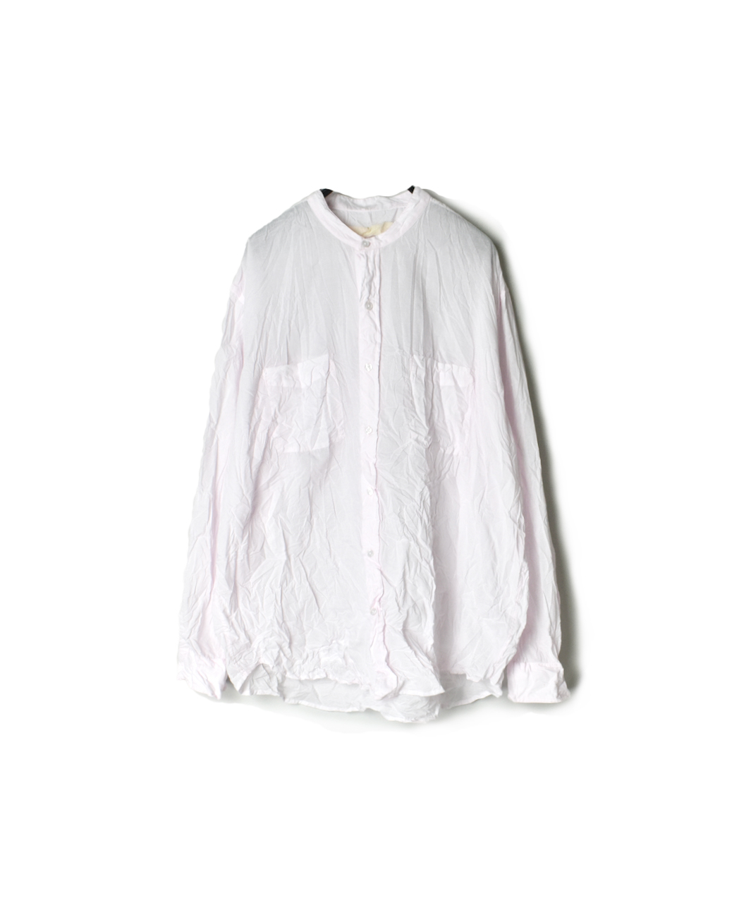 NVL1951CBW 60’S ORGANIC CAMBRIC BANDED COLLAR L/SL OVERSIZED SHIRT