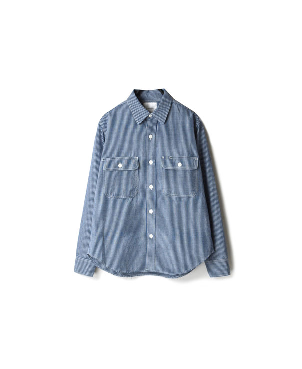 GNAM2101C 4.7oz CHECK CHAMBRAY REGULAR COLLAR SHIRT