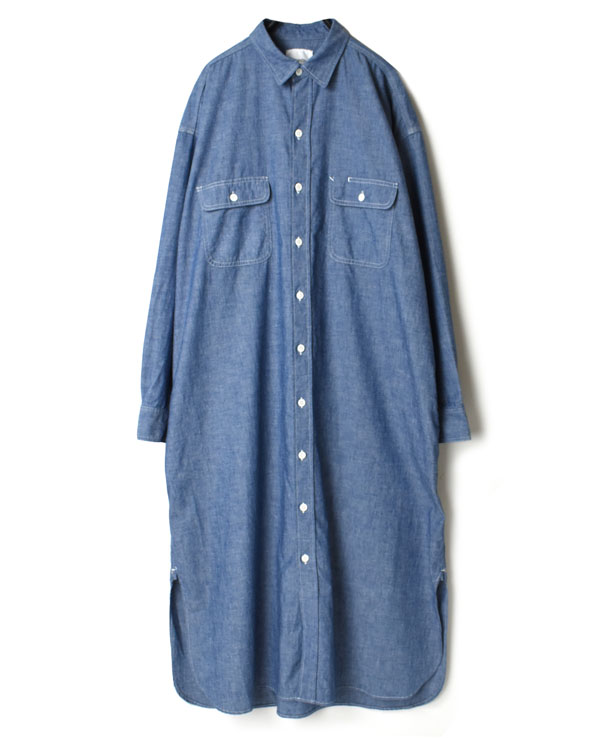 GNAM2201 5oz CHAMBRAY REGULAR COLLAR LONG SHIRTS