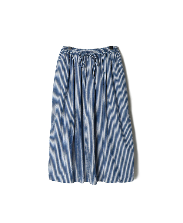 INAM2201SW POWER LOOM STRIPE EASY GATHERED SKIRT WITH LINING