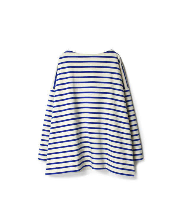 NLA2201 (カットソー) REGULAR STRIPE L/SL BOAT-NECK OVERSIZED BASQUE SHIRT