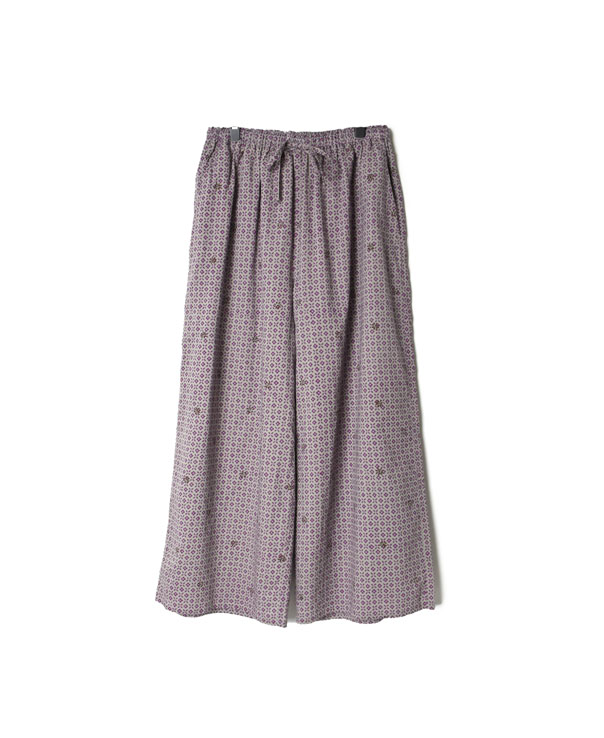 INMDS22045 (パンツ) 80’S VOILE SMALL FLOWER BLOCK PRINT EASY PANTS