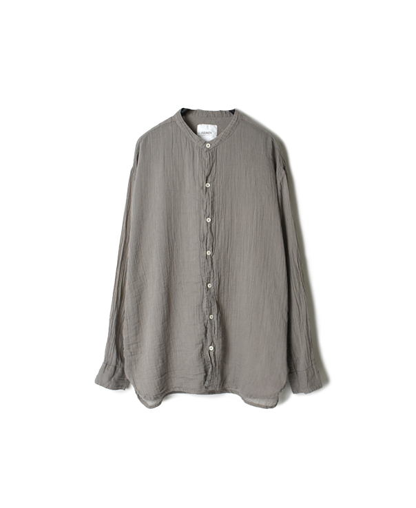 INAM1702GD SINGLE GAUZE OVERDYED UTILITY BANDED COLLAR SHIRTS