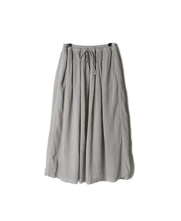 INAM2201GD (スカート) SINGLE GAUZE OVERDYED UTILITY EASY GATHERED SKIRT WITH LINING