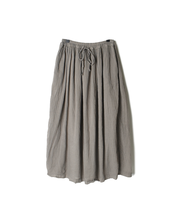 INAM2201GD (スカート) SINGLE GAUZE OVERDYED UTILITY EASY GATHERED SKIRT WITH LINING