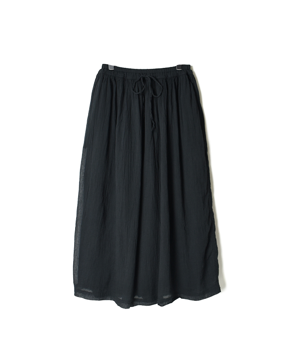 INAM2201GD SINGLE GAUZE OVERDYED UTILITY EASY GATHERED SKIRT WITH LINING