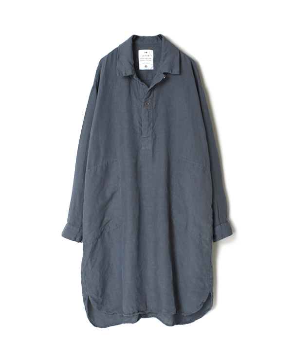 LNHT2241L LINEN PLAIN LONG SHIRT