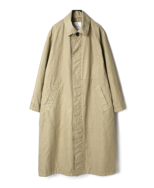 NHT2051KCL COTTON LINEN BALMACAAN COAT